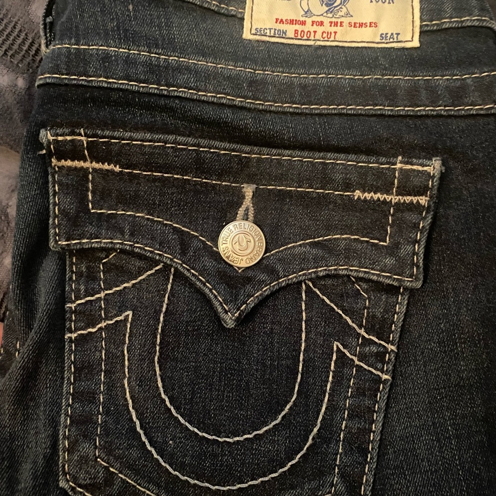True Religion stretch bootcut jeans ladies size 30 in great condition